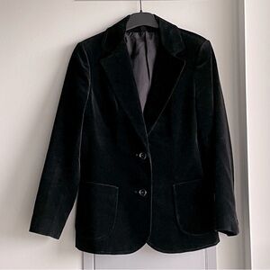 ST MICHAEL Vintage Black Velvet Women's Blazer